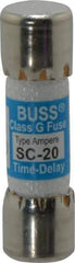 Cooper Bussmann - 170 VDC, 600 VAC, 20 Amp, Time Delay Size Rejecting/NonRejecting Fuse - Fuse Holder Mount, 1-13/32" OAL, 10 at DC, 100 at AC (RMS) kA Rating, 13/32" Diam - Makers Industrial Supply