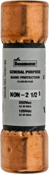 Cooper Bussmann - 125 VDC, 250 VAC, 2.5 Amp, Fast-Acting General Purpose Fuse - Fuse Holder Mount, 50.8mm OAL, 50 at AC/DC kA Rating, 9/16" Diam - Makers Industrial Supply