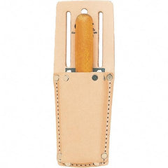 CLC - Knife Holster with 1 Pocket - Leather, Natural (Color), 2" Wide x 6" High x 1-1/4" Deep - Makers Industrial Supply