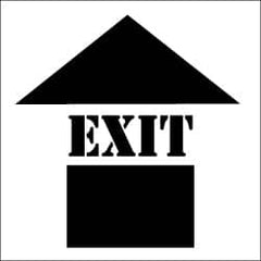 NMC - Exit Stencil - 0.06 Inch Thick, Polyethylene, English - Makers Industrial Supply