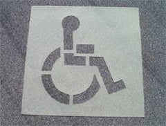 NMC - Handicapped Symbol Stencil - 38 Inch High x 34 Inch Wide Character x 0.06 Inch Thick, Polyethylene - Makers Industrial Supply