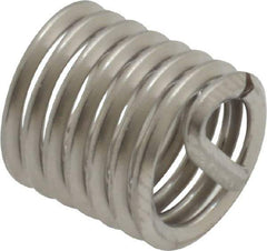 Recoil - 3/8-16 UNC, 0.562" OAL, Free Running Helical Insert - 7-1/4 Free Coils, Tanged, Stainless Steel, 1-1/2D Insert Length - Exact Industrial Supply