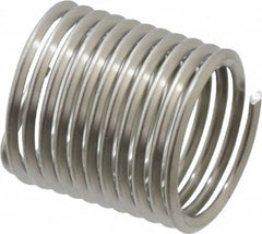 Recoil - 3/8-24 UNF, 0.562" OAL, Free Running Helical Insert - 11 Free Coils, Tanged, Stainless Steel, 1-1/2D Insert Length - Exact Industrial Supply