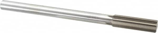 Interstate - 0.744" High Speed Steel 6 Flute Chucking Reamer - Straight Flute, 5/8" Straight Shank, 2-1/2" Flute Length, 9-1/2" OAL - Makers Industrial Supply