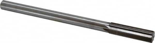 Interstate - 0.654" High Speed Steel 6 Flute Chucking Reamer - Straight Flute, 9/16" Straight Shank, 2-1/4" Flute Length, 9" OAL - Makers Industrial Supply