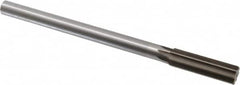 Interstate - 0.67" High Speed Steel 6 Flute Chucking Reamer - Straight Flute, 9/16" Straight Shank, 2-1/4" Flute Length, 9" OAL - Makers Industrial Supply