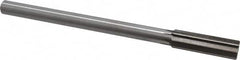 Interstate - 0.695" High Speed Steel 6 Flute Chucking Reamer - Straight Flute, 9/16" Straight Shank, 2-1/4" Flute Length, 9" OAL - Makers Industrial Supply