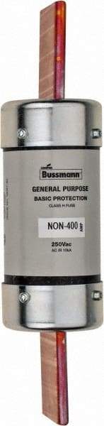 Cooper Bussmann - 125 VDC, 250 VAC, 400 Amp, Fast-Acting General Purpose Fuse - Bolt-on Mount, 8-5/8" OAL, 10 (RMS Symmetrical) kA Rating, 2-1/16" Diam - Makers Industrial Supply