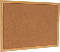 UNIVERSAL - 24" Wide x 18" High Open Cork Bulletin Board - Wood Frame, Natural Tan - Makers Industrial Supply