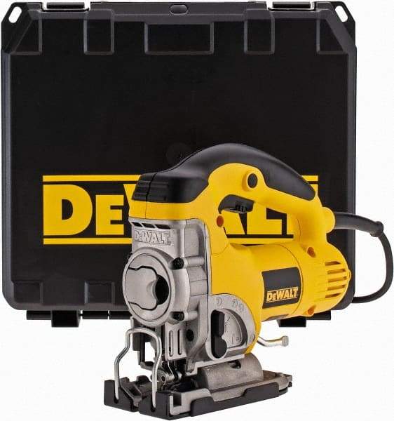 DeWALT - 6.5 Amp, 500 to 3,100 SPM, 1 Inch Stroke Length, Electric Jigsaw - 120V, 45° Cutting Angle - Makers Industrial Supply