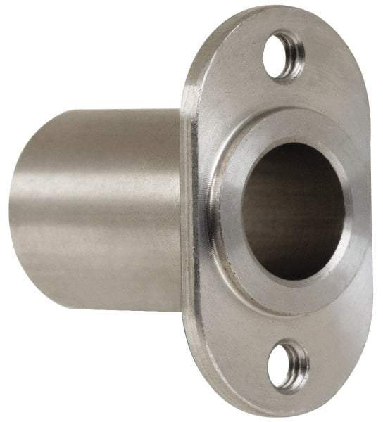 Gibraltar - 1/2" Pin Diam, #10-32 Mounting Hole, Oblong Flange, Stainless Steel Quick Release Pin Receptacle - 1-1/8" Between Mount Hole Center, 1.195" Depth, 3/4" Diam, Grade 303 - Makers Industrial Supply