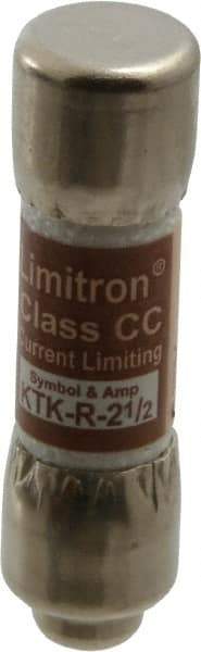 Cooper Bussmann - 600 VAC, 2.5 Amp, Fast-Acting General Purpose Fuse - Fuse Holder Mount, 1-1/2" OAL, 200 at AC (RMS) kA Rating, 13/32" Diam - Makers Industrial Supply