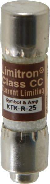 Cooper Bussmann - 600 VAC, 25 Amp, Fast-Acting General Purpose Fuse - Fuse Holder Mount, 1-1/2" OAL, 200 at AC (RMS) kA Rating, 13/32" Diam - Makers Industrial Supply