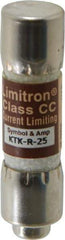 Cooper Bussmann - 600 VAC, 25 Amp, Fast-Acting General Purpose Fuse - Fuse Holder Mount, 1-1/2" OAL, 200 at AC (RMS) kA Rating, 13/32" Diam - Makers Industrial Supply