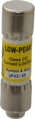 Cooper Bussmann - 150 VDC, 600 VAC, 10 Amp, Time Delay General Purpose Fuse - Fuse Holder Mount, 1-1/2" OAL, 20 at DC, 200 at AC (RMS) kA Rating, 13/32" Diam - Makers Industrial Supply