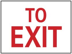 NMC - To Exit, Plastic Exit Sign - 14" Wide x 10" High - Makers Industrial Supply