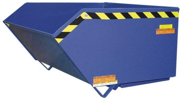 Vestil - 4,000 Lb Load Capacity, 1/2 Cu Yd, Steel Self-Dumping Hopper - 24-9/16" Wide x 51-1/4" Long x 28-1/4" High, Blue - Makers Industrial Supply