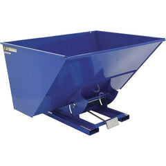 Vestil - 6,000 Lb Load Capacity, 3 Cu Yd, Steel Self-Dumping Hopper - 81-7/16" Wide x 66-13/16" Long x 50-5/8" High, Blue - Makers Industrial Supply