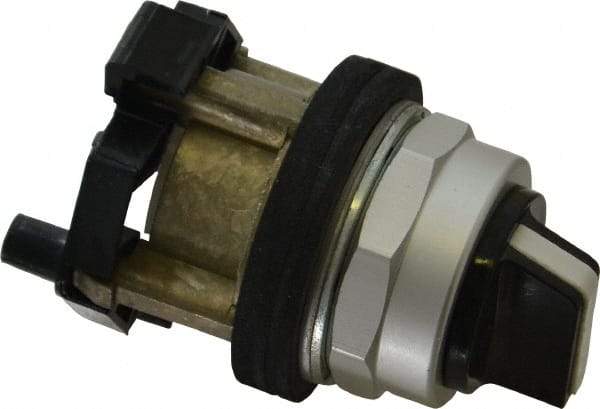 Eaton Cutler-Hammer - 30-1/2mm Mount Hole, 2 Position, Knob Operated, Selector Switch Only - Black, Maintained (MA) - Maintained (MA), Nonilluminated, Oil and Watertight - Makers Industrial Supply