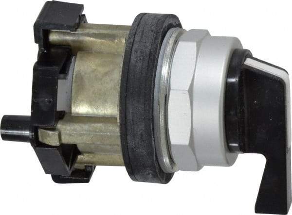 Eaton Cutler-Hammer - 30-1/2mm Mount Hole, 2 Position, Lever Operated, Selector Switch Only - Black, Maintained (MA) - Maintained (MA), Nonilluminated, Oil and Watertight - Makers Industrial Supply