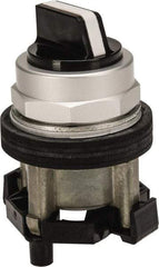 Eaton Cutler-Hammer - 30-1/2mm Mount Hole, 2 Position, Knob Operated, Selector Switch Only - Black, Maintained (MA) - Momentary (MO), Nonilluminated, Oil and Watertight - Makers Industrial Supply