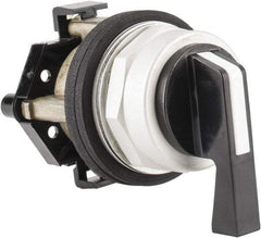 Eaton Cutler-Hammer - 30-1/2mm Mount Hole, 2 Position, Lever Operated, Selector Switch Only - Black, Maintained (MA) - Momentary (MO), Nonilluminated, Oil and Watertight - Makers Industrial Supply