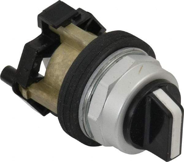 Eaton Cutler-Hammer - 30-1/2mm Mount Hole, 3 Position, Knob Operated, Selector Switch Only - Black, Maintained (MA) - Maintained (MA) - Momentary (MO), Nonilluminated, Oil and Watertight - Makers Industrial Supply