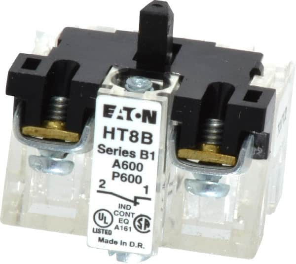 Eaton Cutler-Hammer - NC, 1 to 500 mA, Electrical Switch Contact Block - 5 to 28 Volt, 30-1/2mm Hole, For Use with Indicating Lights, Pushbuttons - Makers Industrial Supply