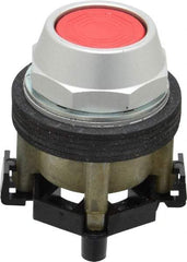 Eaton Cutler-Hammer - 30-1/2mm Mount Hole, Flush, Pushbutton Switch Only - Round, Red Pushbutton, Nonilluminated, Momentary (MO), Corrosion Resistant, Oiltight and Watertight - Makers Industrial Supply