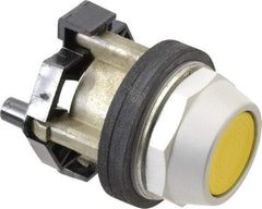 Eaton Cutler-Hammer - 30-1/2mm Mount Hole, Flush, Pushbutton Switch - Yellow Pushbutton, Nonilluminated, Momentary (MO) - Makers Industrial Supply