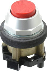 Eaton Cutler-Hammer - 30-1/2mm Mount Hole, Extended Straight, Pushbutton Switch Only - Round, Red Pushbutton, Nonilluminated, Momentary (MO), Corrosion Resistant, Oiltight and Watertight - Makers Industrial Supply