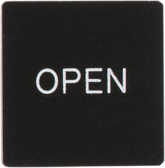 Eaton Cutler-Hammer - Square, Legend Plate - Open - Black Background, White Letters, 19 Inch Square - Makers Industrial Supply