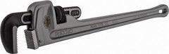 Ridgid - 24" Aluminum Straight Pipe Wrench - 3" Pipe Capacity - Makers Industrial Supply