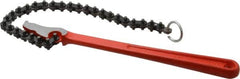 Ridgid - 2" Max Pipe Capacity, 15-3/4" Long, Chain Wrench - 4" Actual OD, 12" Handle Length - Makers Industrial Supply