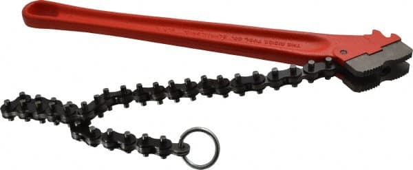 Ridgid - 2" Max Pipe Capacity, 18-1/2" Long, Chain Wrench - 5" Actual OD, 14" Handle Length - Makers Industrial Supply