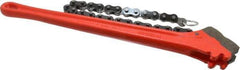 Ridgid - 2-1/2" Max Pipe Capacity, 20-1/4" Long, Chain Wrench - 5" Actual OD, 18" Handle Length - Makers Industrial Supply