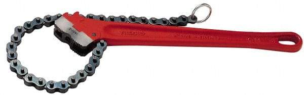 Ridgid - 4-1/2" Max Pipe Capacity, 29" Long, Chain Wrench - 7-1/2" Actual OD, 36" Handle Length - Makers Industrial Supply