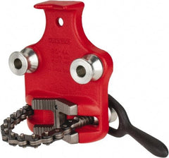 Ridgid - 1/8" to 4" Pipe Capacity, Bottom Screw Bench Chain Vise - Makers Industrial Supply