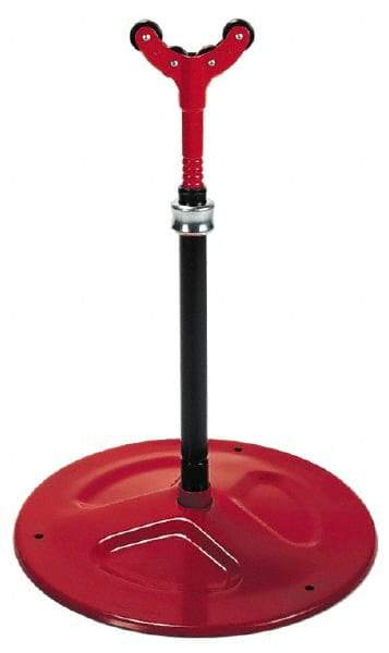 Ridgid - 1/4" to 6" Pipe Capacity, Adjustable Pipe Stand with Plain Support Head - 23" to 33" High, 2,500 Lb Capacity - Makers Industrial Supply