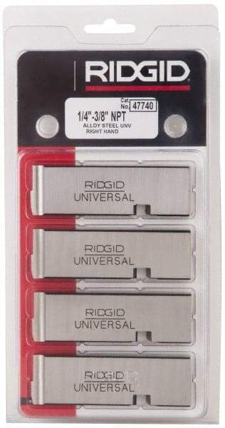 Ridgid - 1/4-18 - 3/8-18 NPT Thread, 12° Hook Angle, Right Hand, Alloy Steel Pipe Chaser - Ridgid 504A, 711, 713, 811A, 815A, 816, 817, 842 Compatibility - Exact Industrial Supply