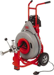 Ridgid - Electric Battery Drain Cleaning Machine - For 3" to 10" Pipe, 0.4286" x 100' Cable, 200 Max RPM - Makers Industrial Supply