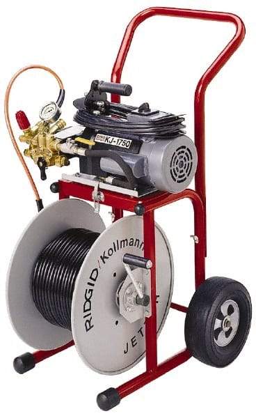 Ridgid - Electric Battery Drain Cleaning Machine - For 1-1/4" to 4" Pipe, 110' Cable - Makers Industrial Supply