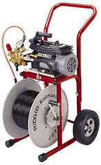 Ridgid - Electric Battery Drain Cleaning Machine - For 1-1/4" to 4" Pipe, 110' Cable - Makers Industrial Supply