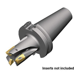 Kennametal - 1-1/4" Cut Diam, 3" Max Depth of Cut, Indexable Square Shoulder End Mill - CV40 CV40 Taper Shank, 0° Lead Angle, Through Coolant - Makers Industrial Supply