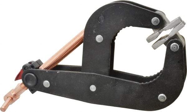 Gibraltar - 1,000 Lb, 5" Max Opening, 2-1/4" Open Throat Depth, 3" Closed Throat Depth, Cantilever Clamp - Steel Jaw, T-Handle, 10" OAL, 1-3/4" Max Width - Makers Industrial Supply