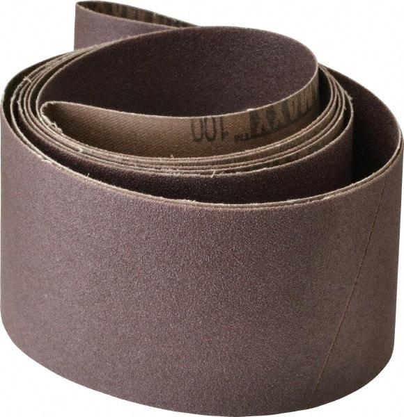 Tru-Maxx - 3" Wide x 90" OAL, 100 Grit, Aluminum Oxide Abrasive Belt - Aluminum Oxide, Fine, Coated, X Weighted Cloth Backing, Series VAC228 - Makers Industrial Supply