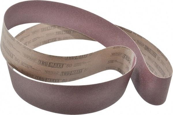 Tru-Maxx - 3" Wide x 90" OAL, 80 Grit, Aluminum Oxide Abrasive Belt - Aluminum Oxide, Medium, Coated, X Weighted Cloth Backing, Series VAC228 - Makers Industrial Supply