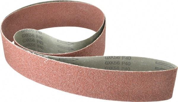 Tru-Maxx - 3" Wide x 90" OAL, 40 Grit, Aluminum Oxide Abrasive Belt - Aluminum Oxide, Coarse, Coated, X Weighted Cloth Backing, Series VAC228 - Makers Industrial Supply