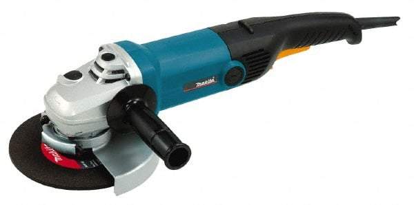 Makita - 7" Wheel Diam, 6,000 RPM, Corded Angle & Disc Grinder - 5/8-11 Spindle, 120 Volts, 15 Amps, Side Exhaust - Makers Industrial Supply