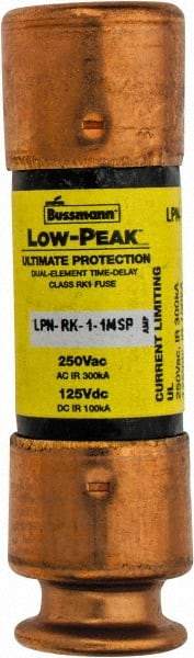 Cooper Bussmann - 125 VDC, 250 VAC, 1.25 Amp, Time Delay General Purpose Fuse - Fuse Holder Mount, 50.8mm OAL, 100 at DC, 300 at AC (RMS) kA Rating, 9/16" Diam - Makers Industrial Supply